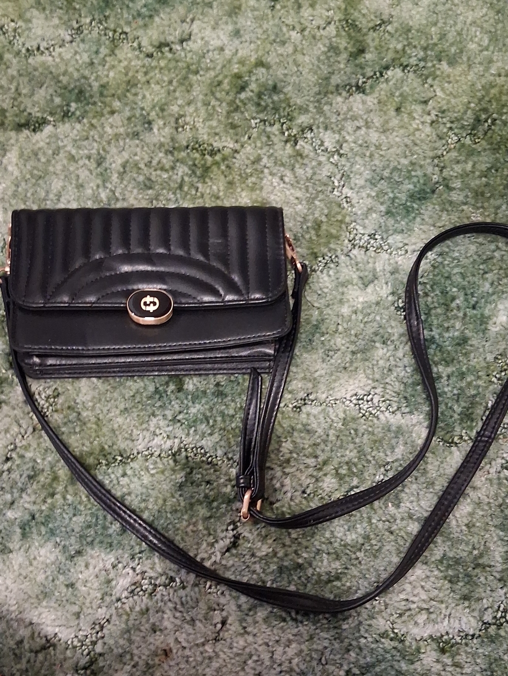 Black Quilted Crossbody Bag